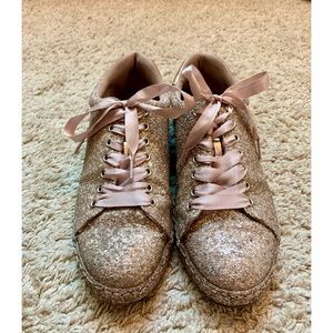Call it Spring Rose Gold Sneakers 🎀